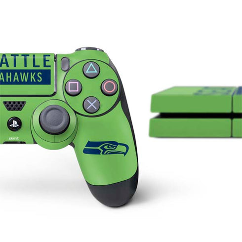 NFL Seattle Seahawks Green Performance Series PS4 Console and Controller Bundle Skin