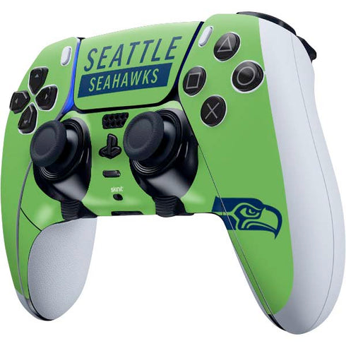 NFL Seattle Seahawks Green Performance Series PS5 DualSense Edge Pro Controller Skin