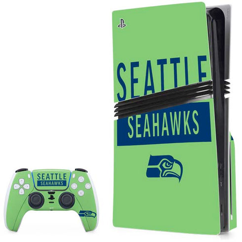 NFL Seattle Seahawks Green Performance Series PS5 Pro Disk Bundle Skin