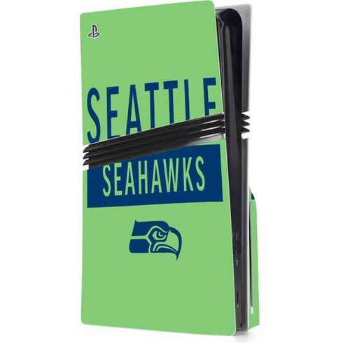NFL Seattle Seahawks Green Performance Series PS5 Pro Disk Console Skin
