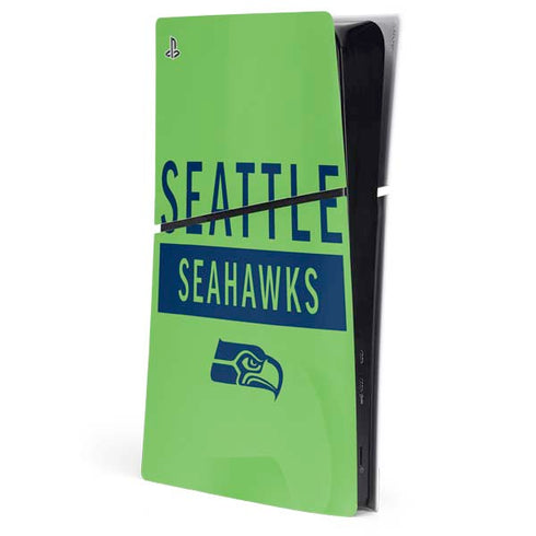 NFL Seattle Seahawks Green Performance Series PS5 Slim Digital Edition Console Skin
