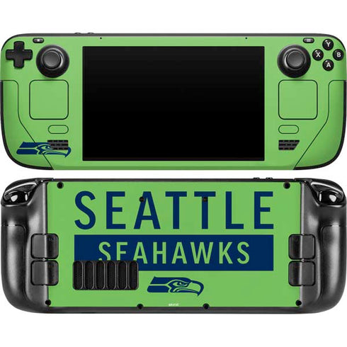 NFL Seattle Seahawks Green Performance Series Steam Deck Handheld Gaming Computer OLED Skin