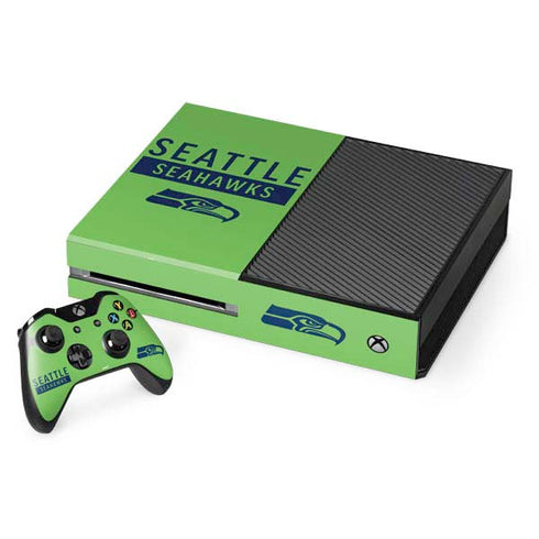 NFL Seattle Seahawks Green Performance Series Xbox One Console and Controller Bundle Skin
