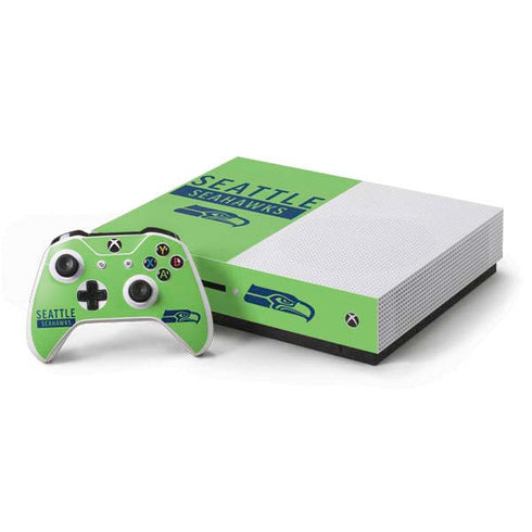 NFL Seattle Seahawks Green Performance Series Xbox One S Console and Controller Bundle Skin
