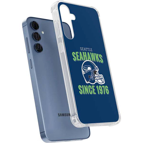 NFL Seattle Seahawks Helmet Galaxy A55 5G Clear Case