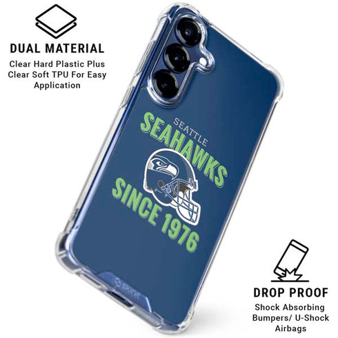 NFL Seattle Seahawks Helmet Galaxy S25 Plus Clear Case