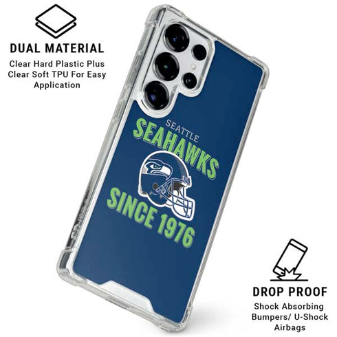 NFL Seattle Seahawks Helmet Galaxy S25 Ultra Clear Case