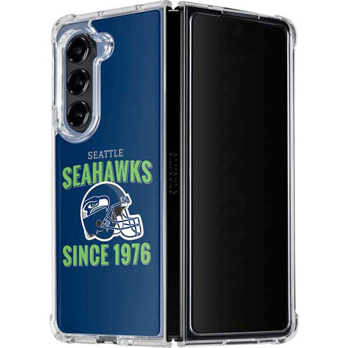 NFL Seattle Seahawks Helmet Galaxy Z Fold5 5G Clear Case