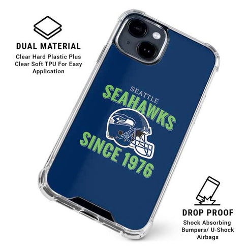 NFL Seattle Seahawks Helmet iPhone 15 Clear Case