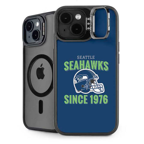 NFL Seattle Seahawks Helmet iPhone 15 Plus Kickstand Case