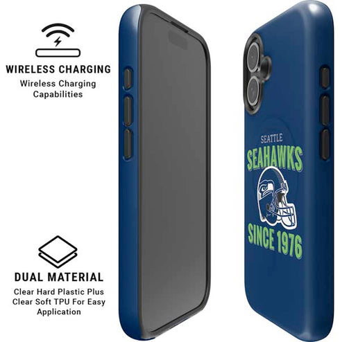 NFL Seattle Seahawks Helmet iPhone 16 Magsafe Impact Case