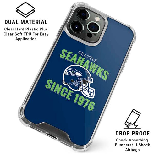 NFL Seattle Seahawks Helmet iPhone 16 Pro Max Clear Case