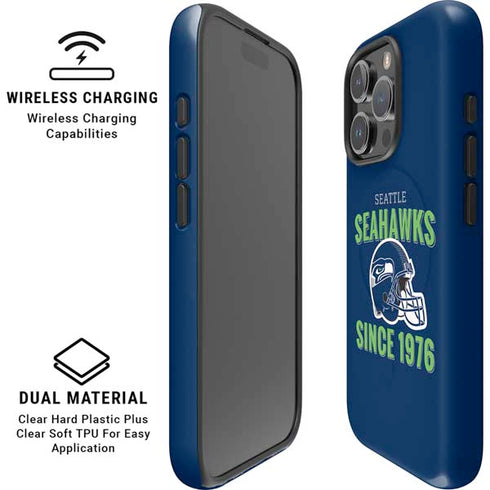 NFL Seattle Seahawks Helmet iPhone 16 Pro Max Magsafe Impact Case