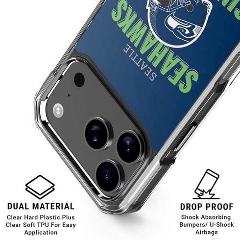 NFL Seattle Seahawks Helmet iPhone 18 Pro Clear Case