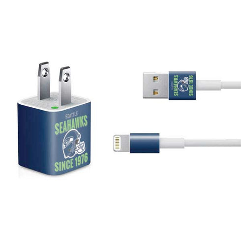 NFL Seattle Seahawks Helmet iPhone Charger (5W USB) Skin