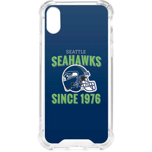 NFL Seattle Seahawks Helmet iPhone XS Clear Case