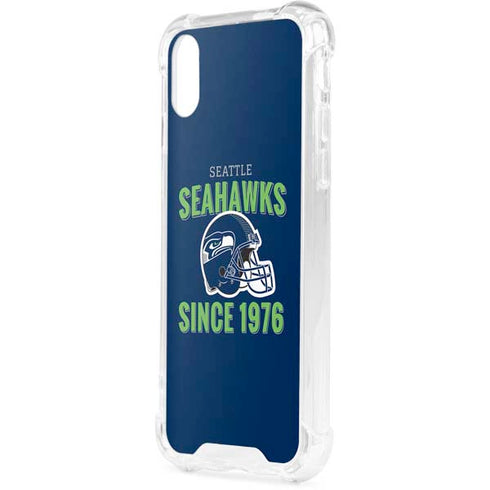 NFL Seattle Seahawks Helmet iPhone XS Clear Case