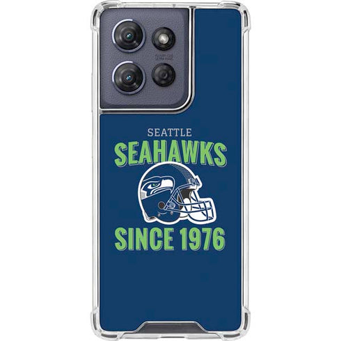 NFL Seattle Seahawks Helmet Moto G Play 5G (2025) Clear Case