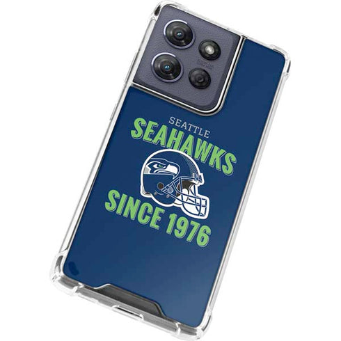 NFL Seattle Seahawks Helmet Moto G Play 5G (2025) Clear Case