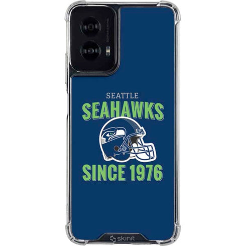 NFL Seattle Seahawks Helmet Moto G Power 5G (2024) Clear Case