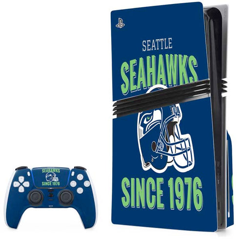 NFL Seattle Seahawks Helmet PS5 Pro Disk Bundle Skin