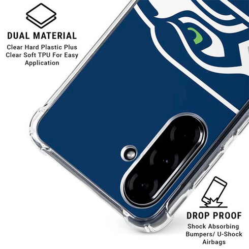 NFL Seattle Seahawks Large Logo Galaxy A36 5G Clear Case