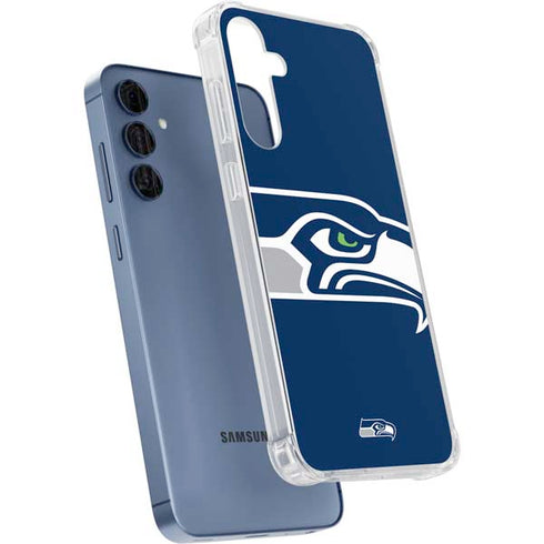 NFL Seattle Seahawks Large Logo Galaxy A55 5G Clear Case