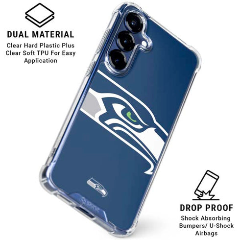 NFL Seattle Seahawks Large Logo Galaxy S25 Plus Clear Case