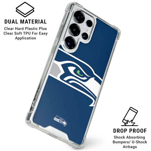 NFL Seattle Seahawks Large Logo Galaxy S25 Ultra Clear Case