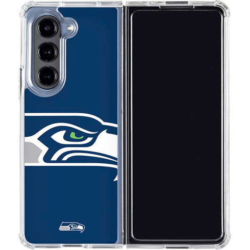 NFL Seattle Seahawks Large Logo Galaxy Z Fold5 5G Clear Case