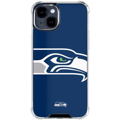 NFL Seattle Seahawks Large Logo iPhone 15 Clear Case