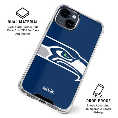 NFL Seattle Seahawks Large Logo iPhone 15 Clear Case