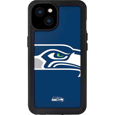 NFL Seattle Seahawks Large Logo iPhone 15 Plus Waterproof Case