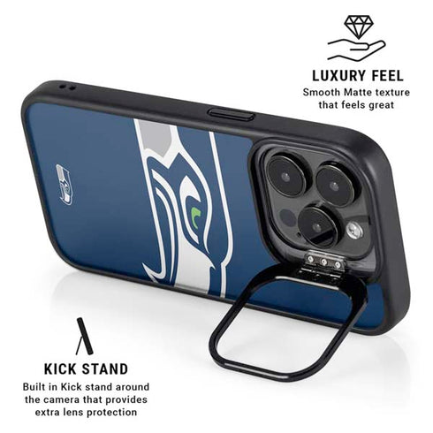 NFL Seattle Seahawks Large Logo iPhone 15 Pro Kickstand Case