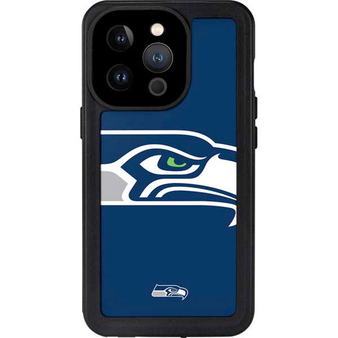 NFL Seattle Seahawks Large Logo iPhone 15 Pro Waterproof Case