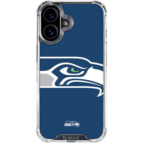 NFL Seattle Seahawks Large Logo iPhone 16 Plus Clear Case