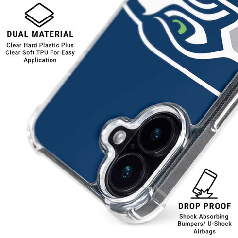 NFL Seattle Seahawks Large Logo iPhone 16 Plus MagSafe Case
