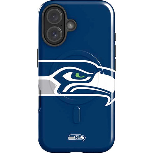 NFL Seattle Seahawks Large Logo iPhone 16 Plus Magsafe Impact Case