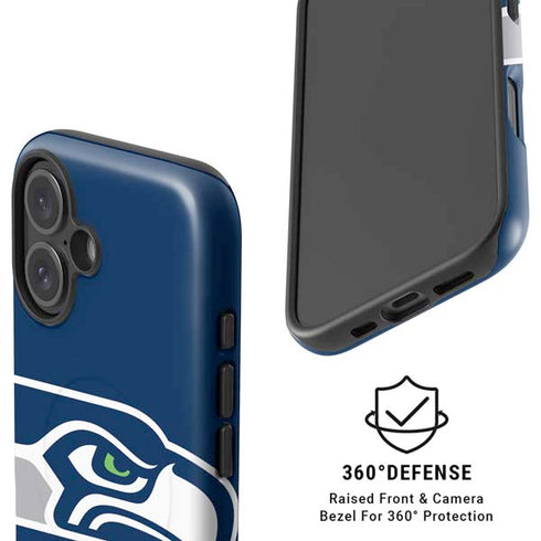 NFL Seattle Seahawks Large Logo iPhone 16 Plus Magsafe Impact Case