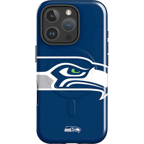 NFL Seattle Seahawks Large Logo iPhone 16 Pro Magsafe Impact Case