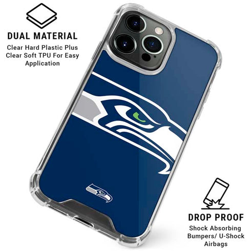 NFL Seattle Seahawks Large Logo iPhone 16 Pro Max Clear Case