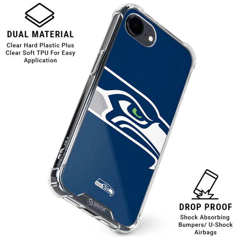 NFL Seattle Seahawks Large Logo iPhone 16e Clear Case