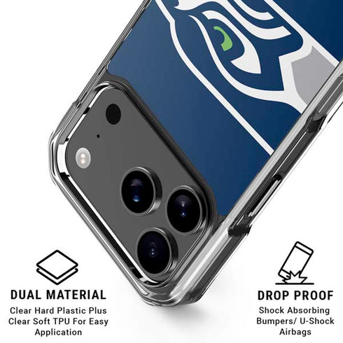 NFL Seattle Seahawks Large Logo iPhone 18 Pro Clear Case