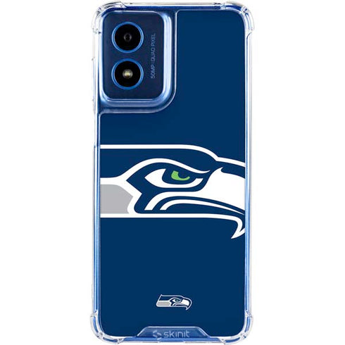 NFL Seattle Seahawks Large Logo Moto G 5G (2024) Clear Case