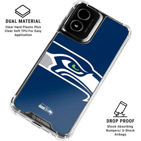 NFL Seattle Seahawks Large Logo Moto G Power 5G (2024) Clear Case