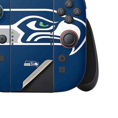 NFL Seattle Seahawks Large Logo Nintendo Switch 2 (2025) Joy-Con Controller Skin