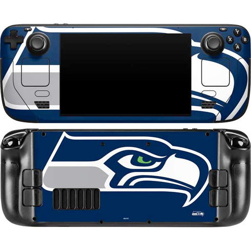 NFL Seattle Seahawks Large Logo Steam Deck Handheld Gaming Computer OLED Skin