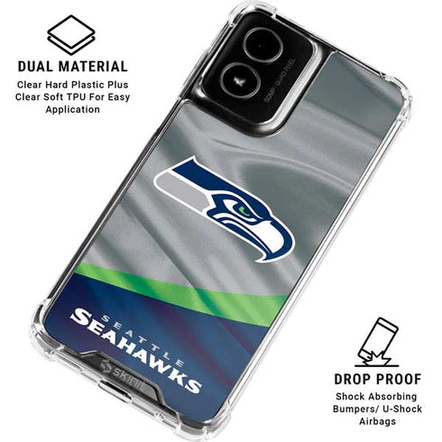 NFL Seattle Seahawks Moto G Power 5G (2024) Clear Case