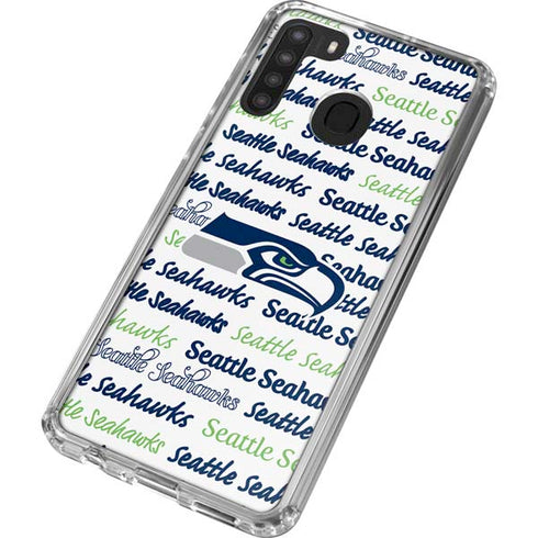 NFL Seattle Seahawks Print Galaxy A21 Clear Case