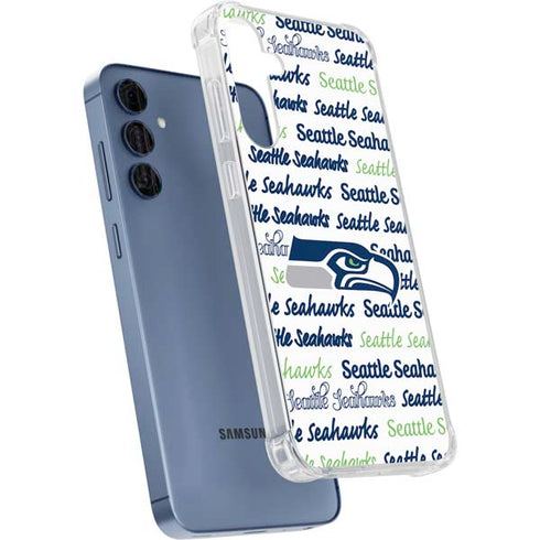 NFL Seattle Seahawks Print Galaxy A55 5G Clear Case